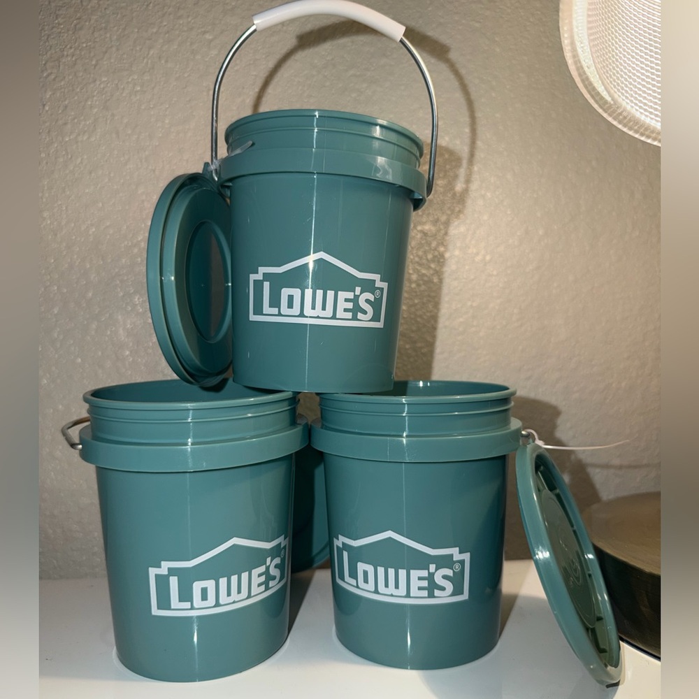Viral Lowe's Teal Micro mini Utility Buckets - Set of 3